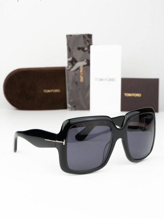 Tom Ford AURORA Women Sunglasses Black Smoke Square FT1194 01A NEW AUTHENTIC main image 7